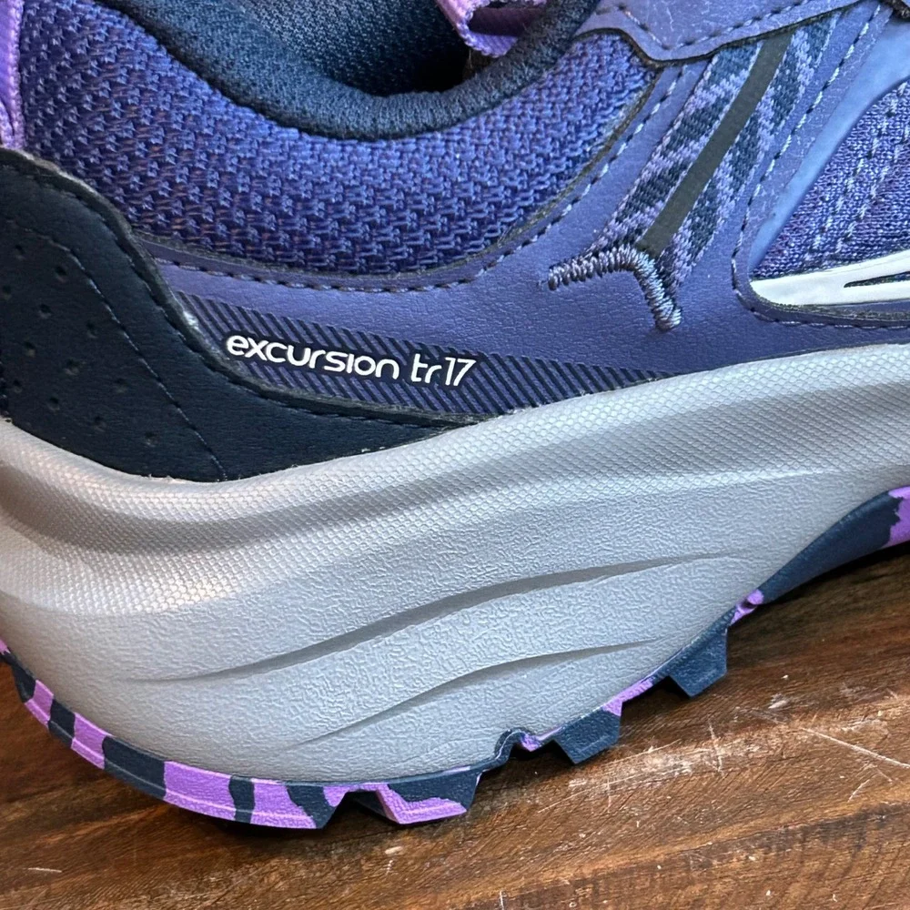 Saucony Excursion TR17 Trail Running Shoes Womens 6.5 Purple Hiking Sneakers - Picture 7 of 11